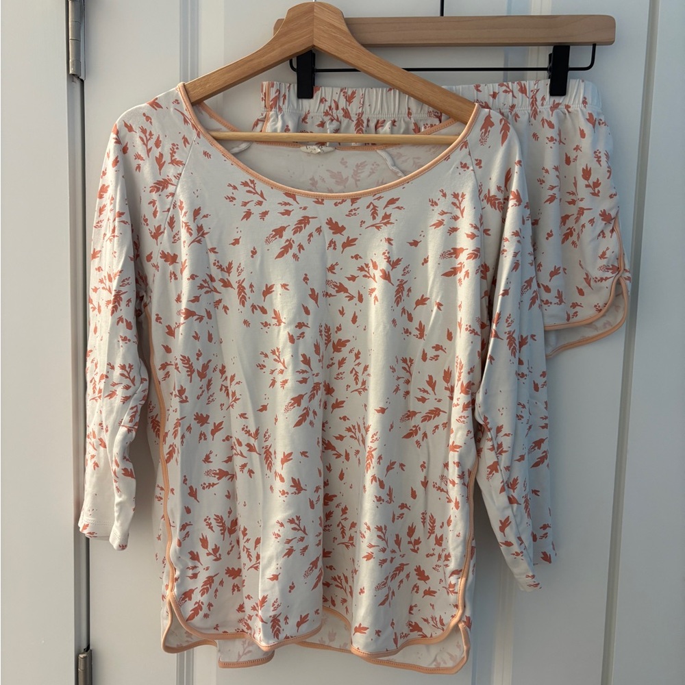 Pink leaf lake pajamas